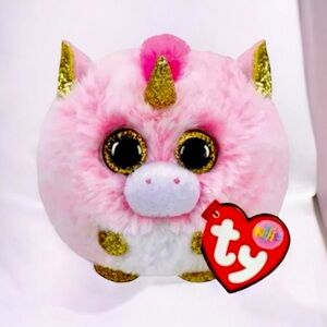 TY Puffies 2020 Fantasia Pink Unicorn 4 Inch New Stuffed Toy Mint With Tags